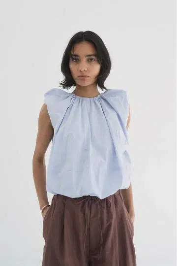 CLANE W FACE SLEEVELESS RIBBON TOPS