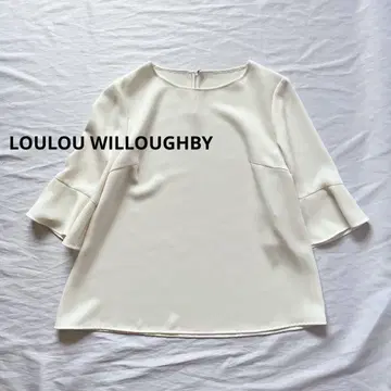 LOULOU WILLOUGHBY 프릴 슬리브 블라우스