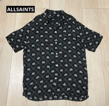 ALLSAINTS 올세인츠 오픈 카라 셔츠 레이온