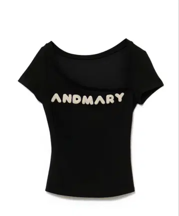 andmary 앤드마리 Mary logo tops 블랙