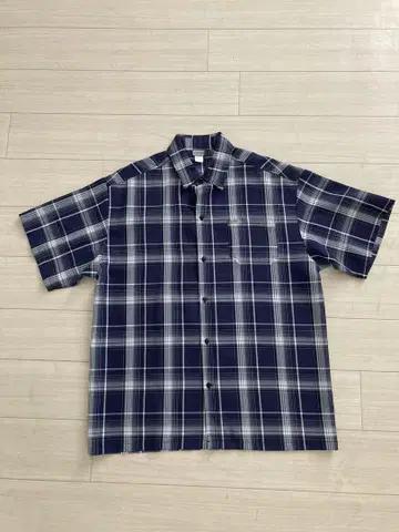 Calitop 체크 무늬 반팔 셔츠 2XL