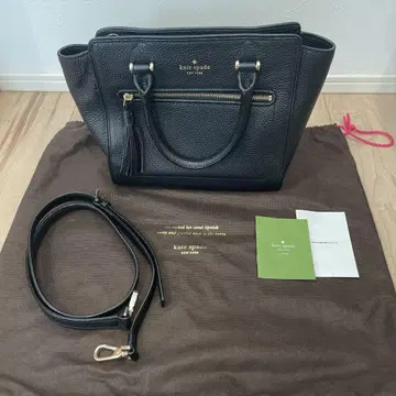 새상품급!!! kate spade 블랙 가죽 토트백