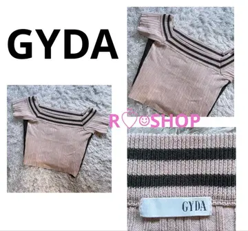 GYDA 제이다 오프숄더 숏 기장 니트 프리 사이즈 베이지