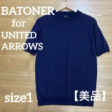 [새상품급] BATONER (바토너) 반팔 모크넥 니트 티