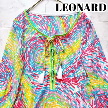 컨디션 최상 LEONARD 칸칸 튜닉 태슬 멀티 3 L 일본제