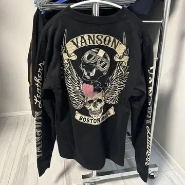 VANSON x LOONEY TUNES 롱T 자수 스컬 M