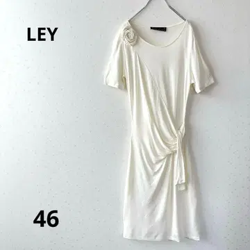 LEY 이탈리아제 롱 원피스 빅 사이즈 스트레치 소재 파티 화이트