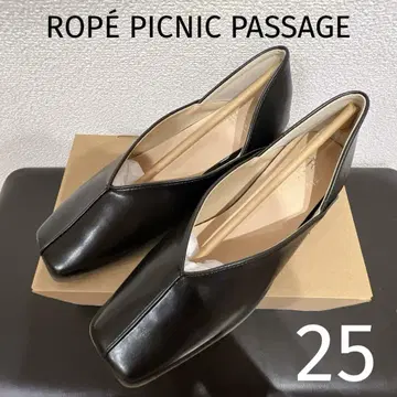 새상품 로페피크닉 여성용 플랫 펌프스 바부쉬 블랙 25cm