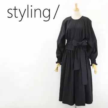 B7048 styling/ 스타일링 셔링 롱 원피스 0