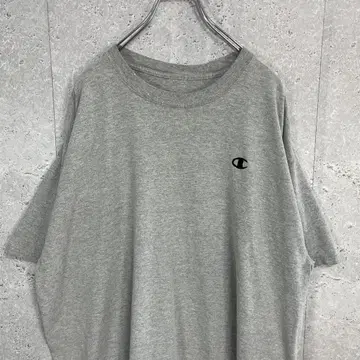 챔피온 빅사이즈 자수 로고 그레이 구제 티셔츠 2XL