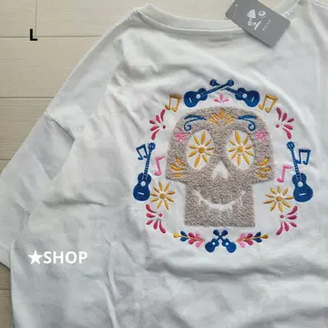 디즈니 픽사 리멤버미 사가라 자수 반팔 티셔츠 L