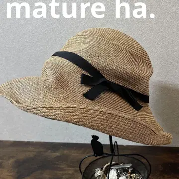 가격 대폭 인하 새상품급 mature ha. 박스 햇 블랙 리본