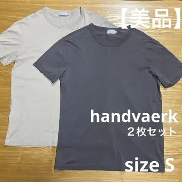 [ 새상품급 ] handvaerk 크루넥 반팔 티셔츠 2매 세트