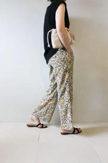 캐벌리어 킹 님 C6111 플라워 프린트 팬츠 코디