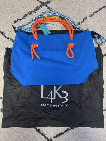 L4K3 파랑 숄더백 별 패턴 미사용 새상품