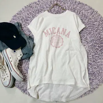 아메리카나 x 마이카앤드딜 MICANA 핑크 로고 프렌치 T