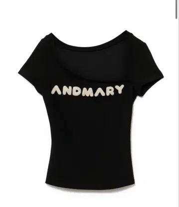 당일 발송 블랙 Mary logo tops andmary