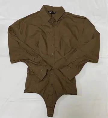 [ 처분까지 7일 ] 새상품급 ZARA 셔츠 M 브라운 바디수트