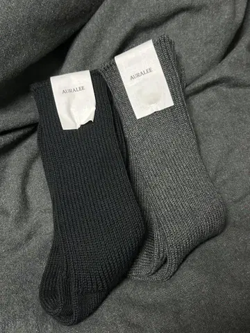 AURALEE COTTON CASHMERE LOW GAUGE SOCKS