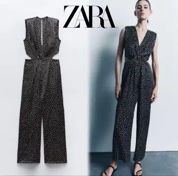 ZARA 도트 무늬 점프수트 올인원