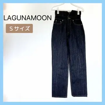 [새상품급] LAGUNAMOON 하이웨스트 데님 팬츠 S 사이즈 인디고