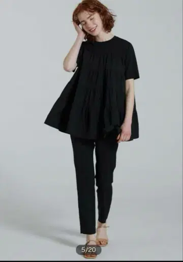 Ballsey 코튼 저지 콤비 티어드 풀오버