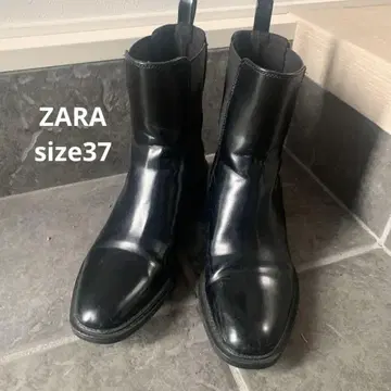 ZARA 블랙 사이드 고어 부츠