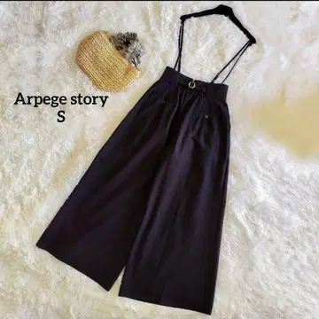 컨디션 최상 Arpege story 가우초 팬츠 블랙 1 S 서스펜더