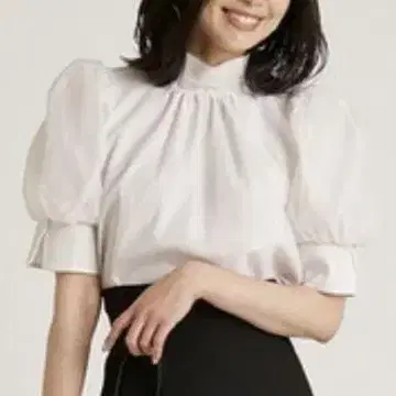 snidel (스나이델) 오간자 시스루 블라우스/리본 블라우스