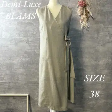 새상품 Demi-Luxe BEAMS 롱베스트 원피스 베이지 38