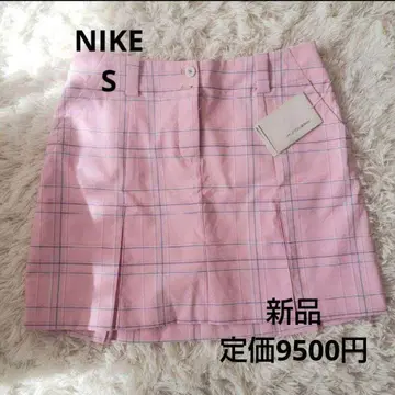 새 상품 NIKE 큐롯 S 핑크 체크 골프 정가 9500엔