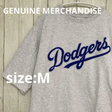 USED ] ] Dodgers 자수 오버 사이즈 T셔츠 반팔 그레이 M