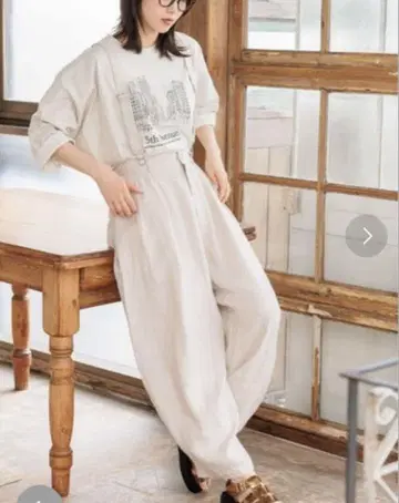 니코앤드 FINE 린넨 턱 서스 팬츠