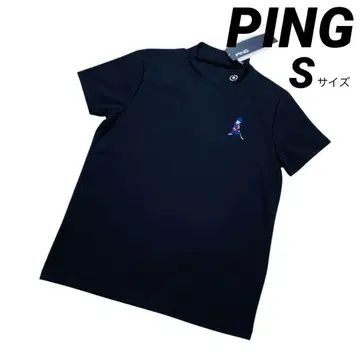 [새상품] PING 반팔 하이넥 셔츠 블랙 S 여성용 골프