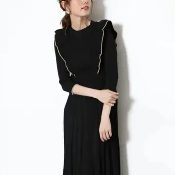 JILL STUART 버지니아 니트 원피스 블랙 2 사이즈 프릴