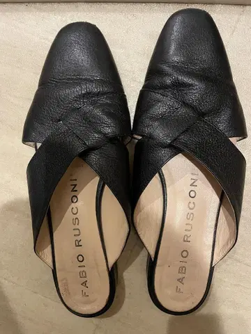 FABIO RUSCONI 블랙 뮬