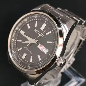 컨디션 최상 SEIKO 세이코 4R36 블랙 실버 오토매틱 남성용