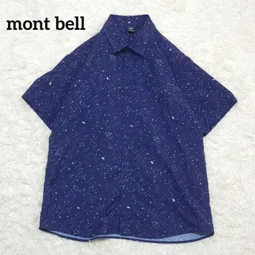 [새상품급] mont bell 몽벨 속건성 반팔 셔츠 밤하늘 캠핑 별자리