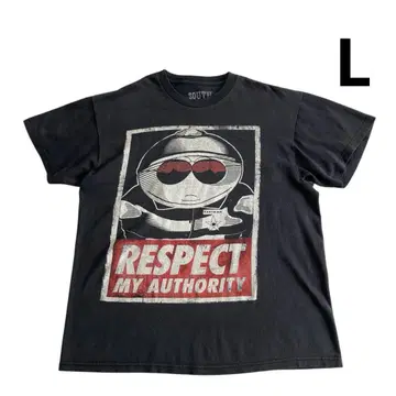 SOUTH PARK CARTMAN 티셔츠 L 블랙 RESPECT