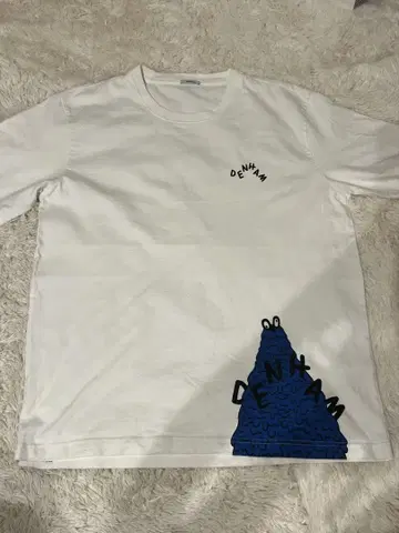 DENHAM 크루넥 티셔츠 화이트