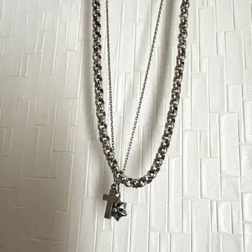 호화 이데아리즘 사운드 크로스 아글림 눈꽃 실버 목걸이