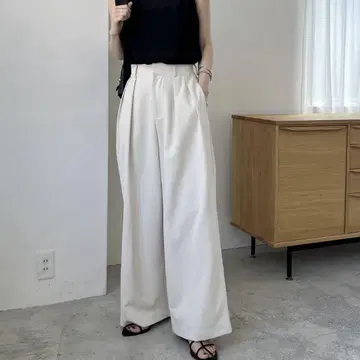 인기! 카프리슈 레마쥬 2턱 와이드 팬츠