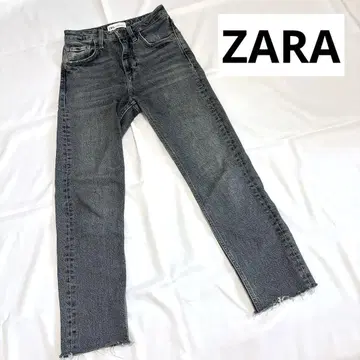 [ZARA] 새상품급 데미지 스트레이트 데님 팬츠 32