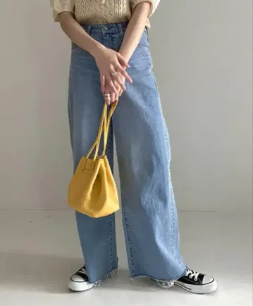썸씽 x 프릭스스토어 썸씽 별주 리사 와이드 데님