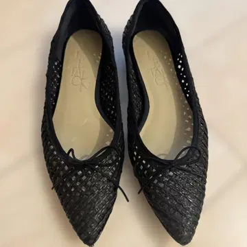 Le Talon 블랙 메쉬 플랫슈즈