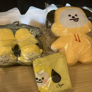 [미개봉] BT21 치미 봉제 인형, 슬리퍼, 타월 3세트