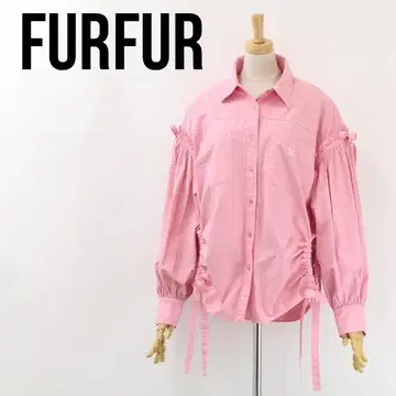 B7054 FURFUR 퍼퍼 로고 자수 드로스트 칼라 셔츠 F