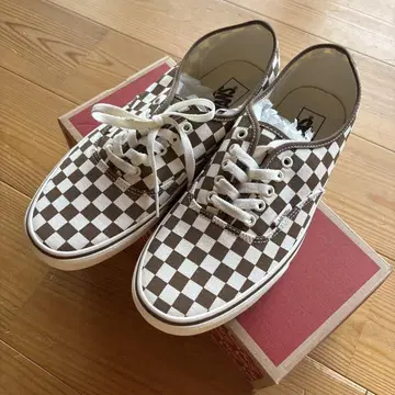미사용 새상품 vans 반스 어센틱 29.0cm 체크 무늬