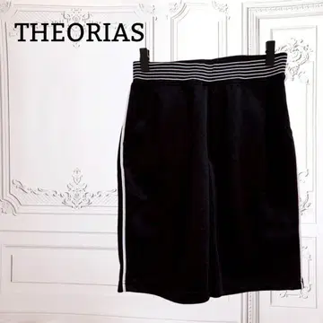 [ THEORIA ] 하프 팬츠 트레이닝 팬츠 [ L ] 블랙 허리밴딩