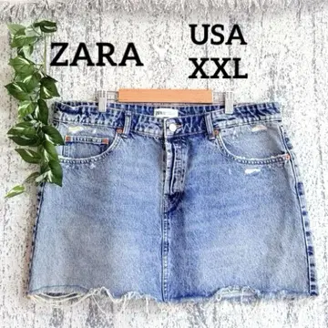 [ZARA] 프린지 미니 데님 스커트 (USA/XXL) 빅